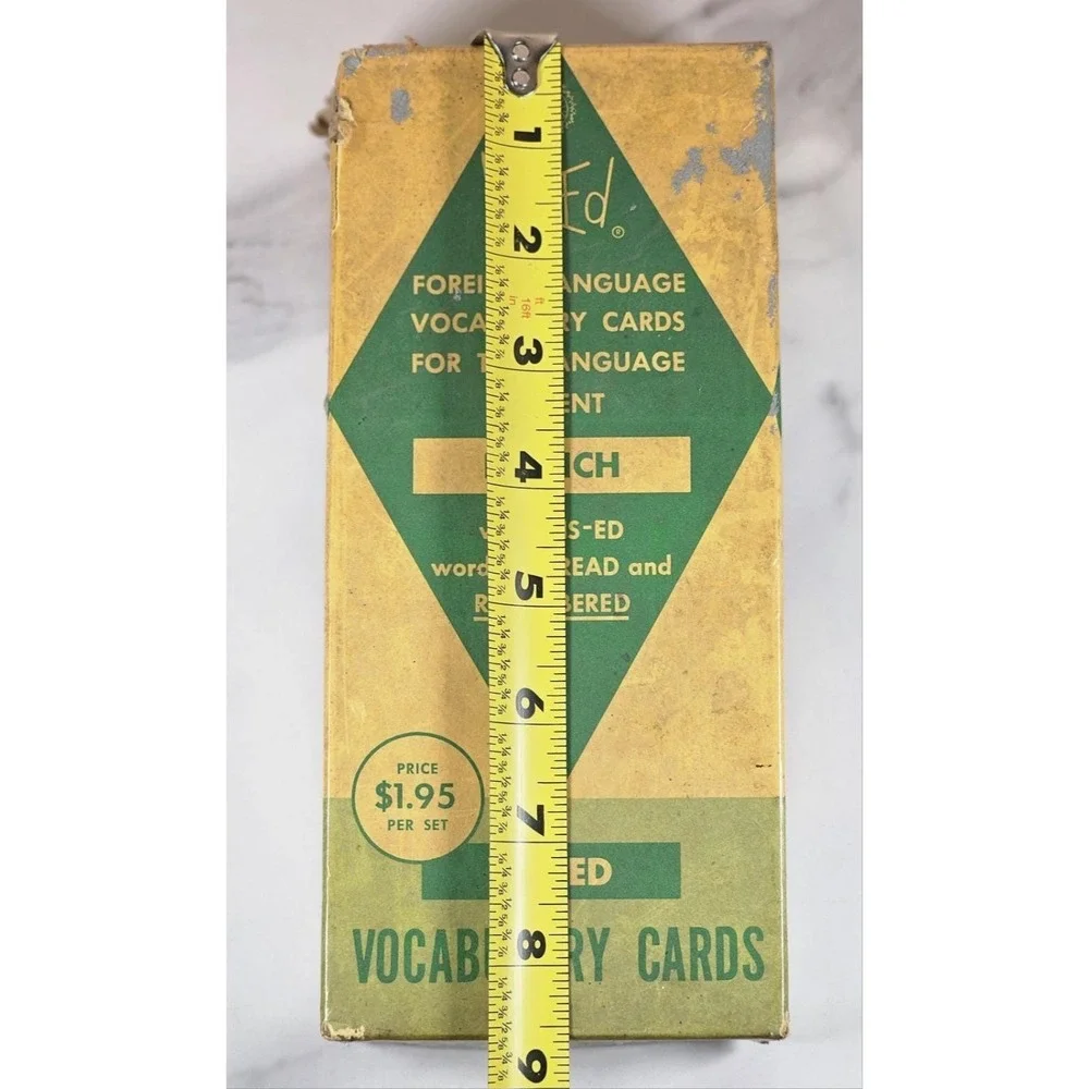 Vintage Vis-Ed French Vocabulary Cards Set 1000 Words Language Study